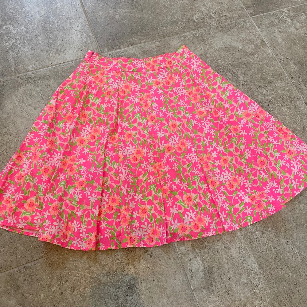 Lilly Pulitzer Fiesta Pink Meadow Skirt Women’s Size 0 NWOT